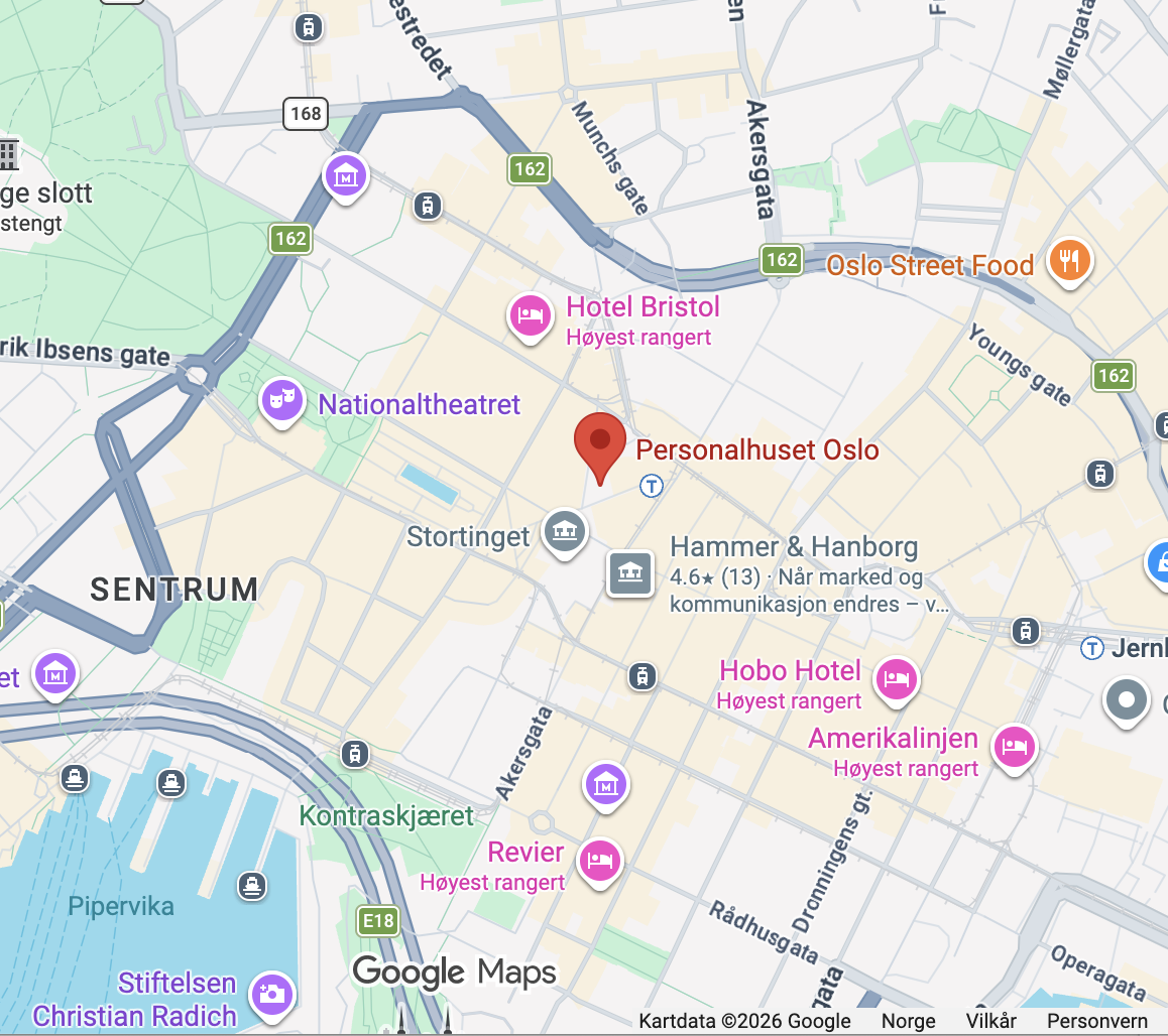 Google maps personalhuset Oslo