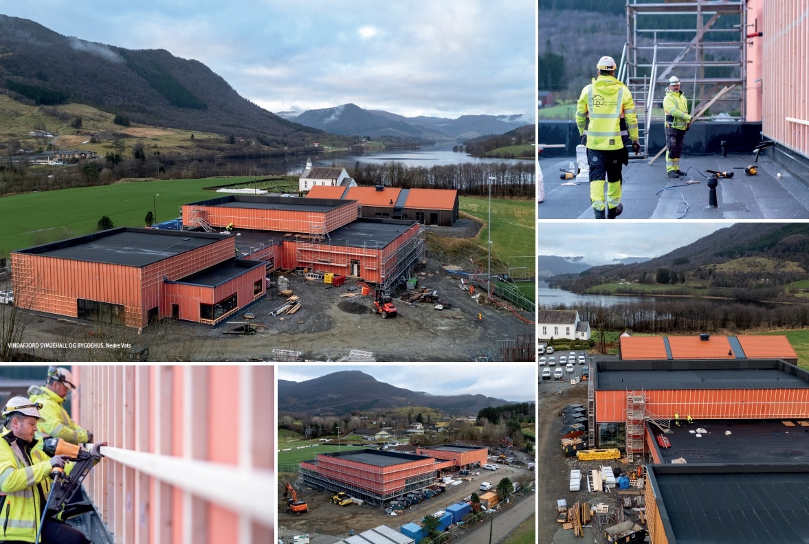 kollasje av vindafjordhallen